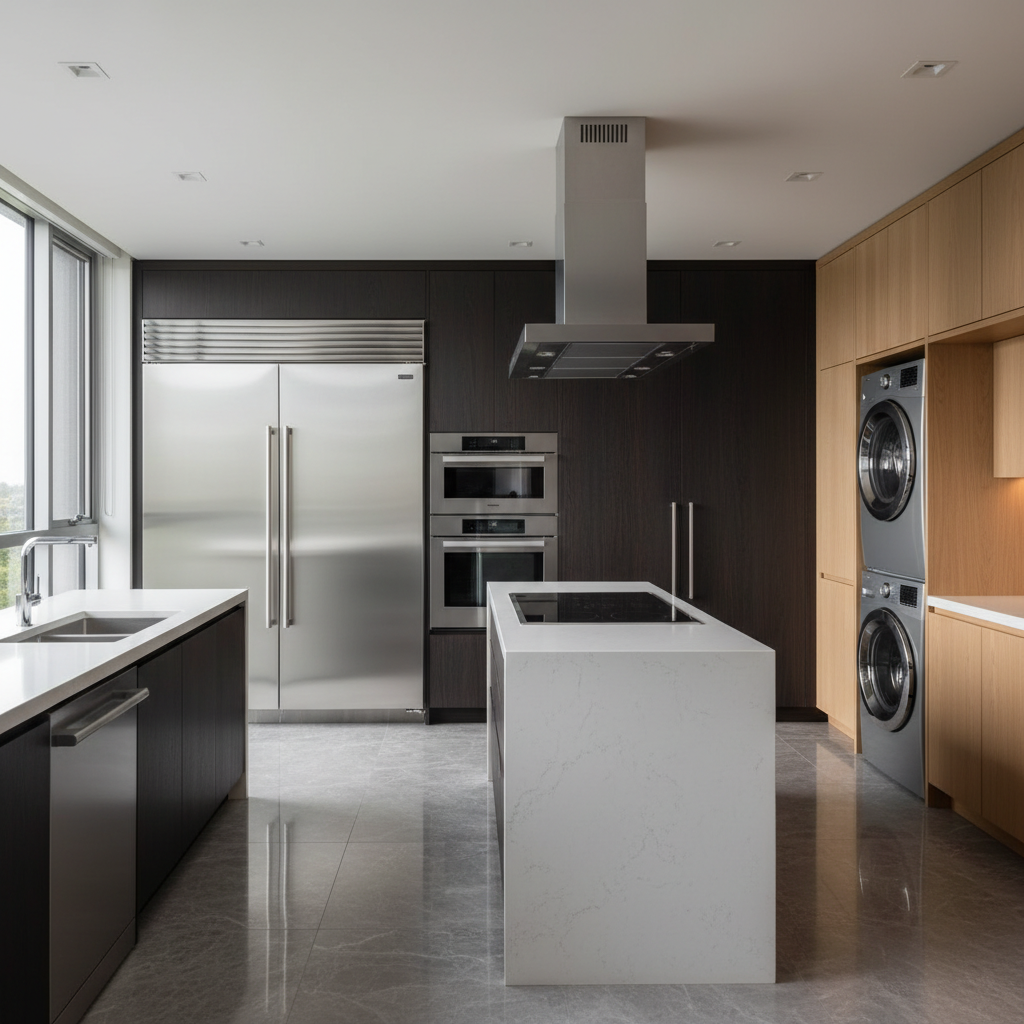 Premium household appliances in a luxury home